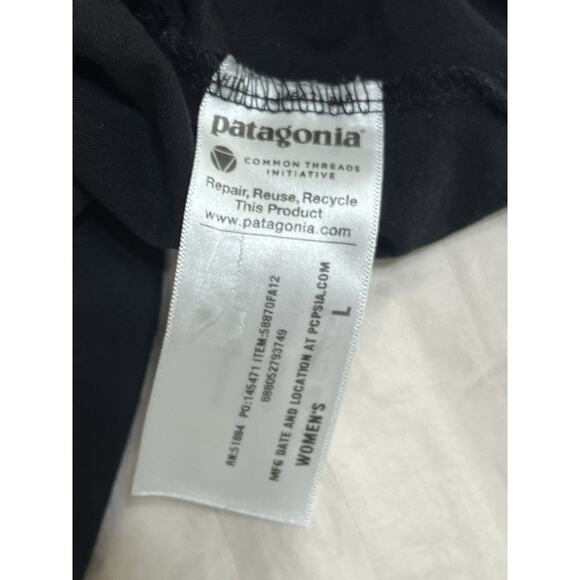 Patagonia Dress Women Large Blue Long (3/4) Sleeve Margo Organic Cotton Stretch - Picture 6 of 6